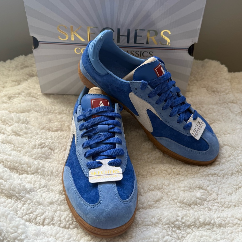 Skechers Blue and White Women's Sneakers